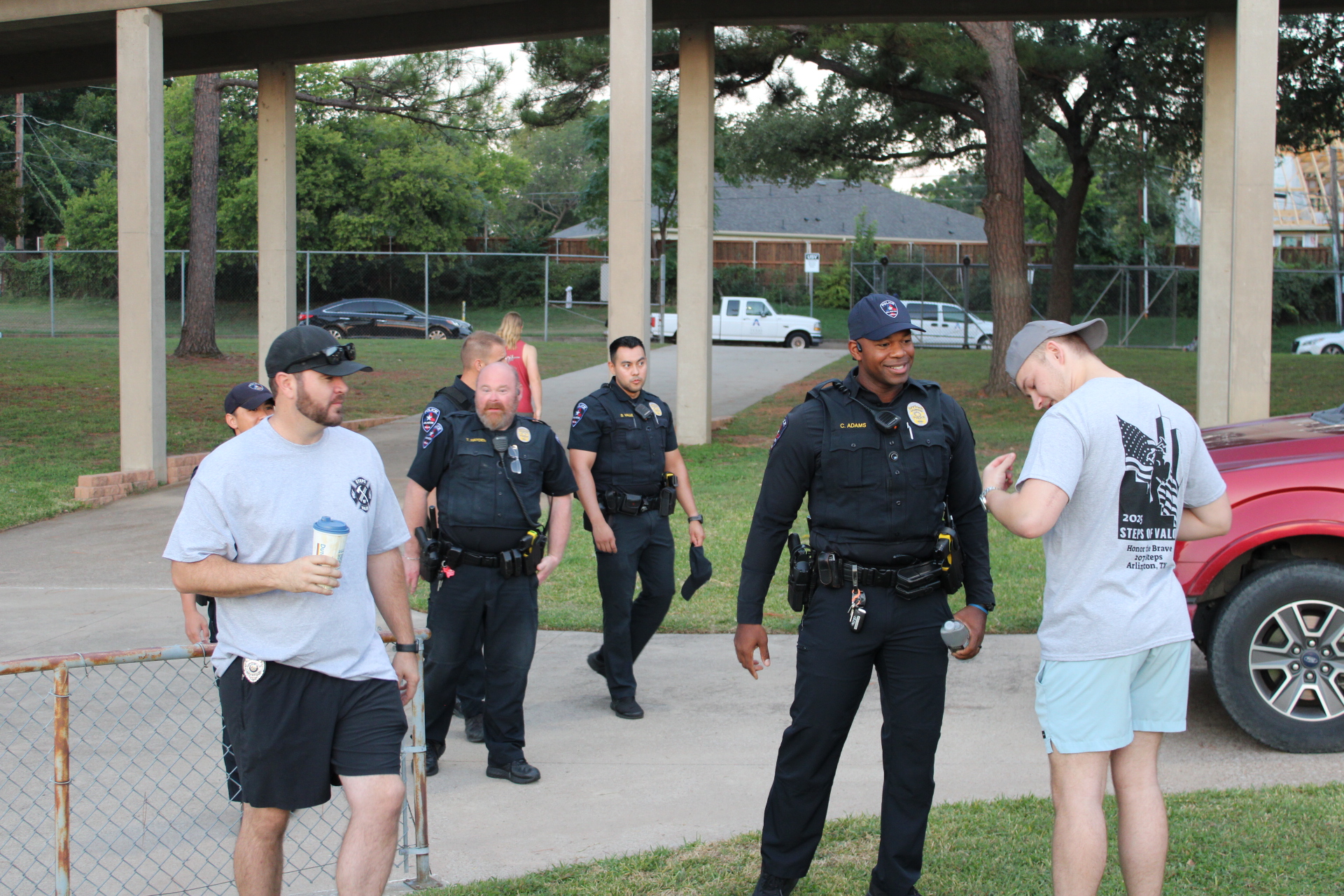 First responders arriving at the event